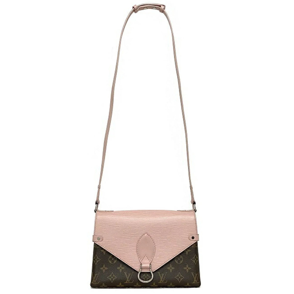 Pink Brown Monogram Leather Handbag S25064