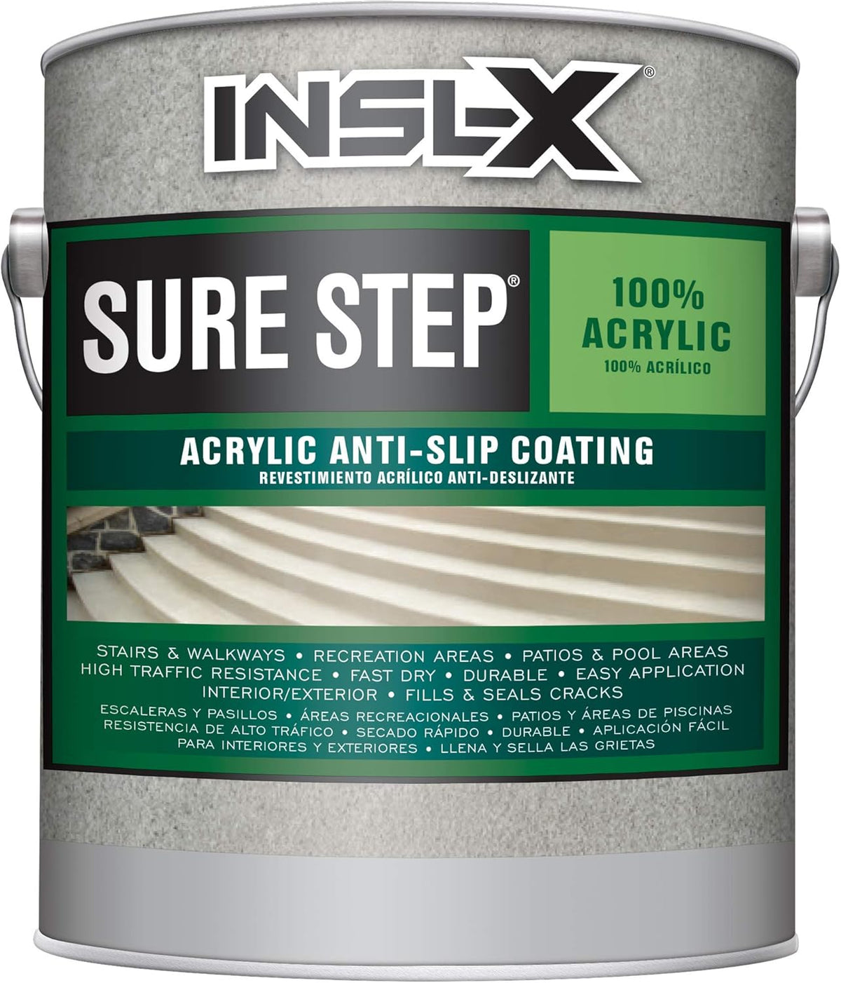 Saddle Brown Anti-Slip Acrylic Coating Paint, 1 Gallon, Pack of 2 H867