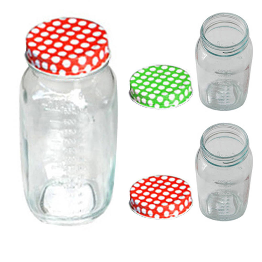 10 Pack Clear Glass Mason Jars 750 ml Wide Mouth M364736