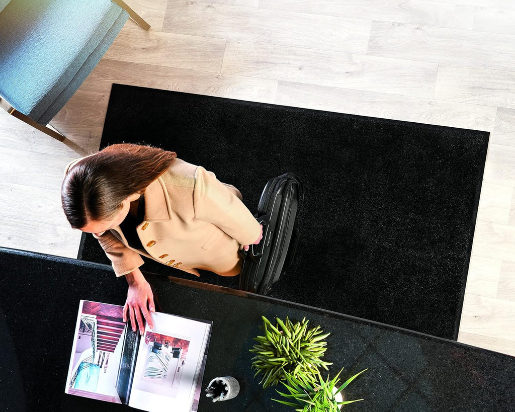 45 W x 95 L Navy Nylon Entrance Floor Mat with Rubber Backing M114600