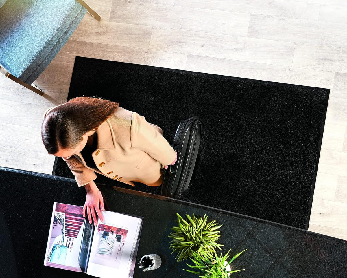 45 W x 95 L Navy Nylon Entrance Floor Mat with Rubber Backing M114600