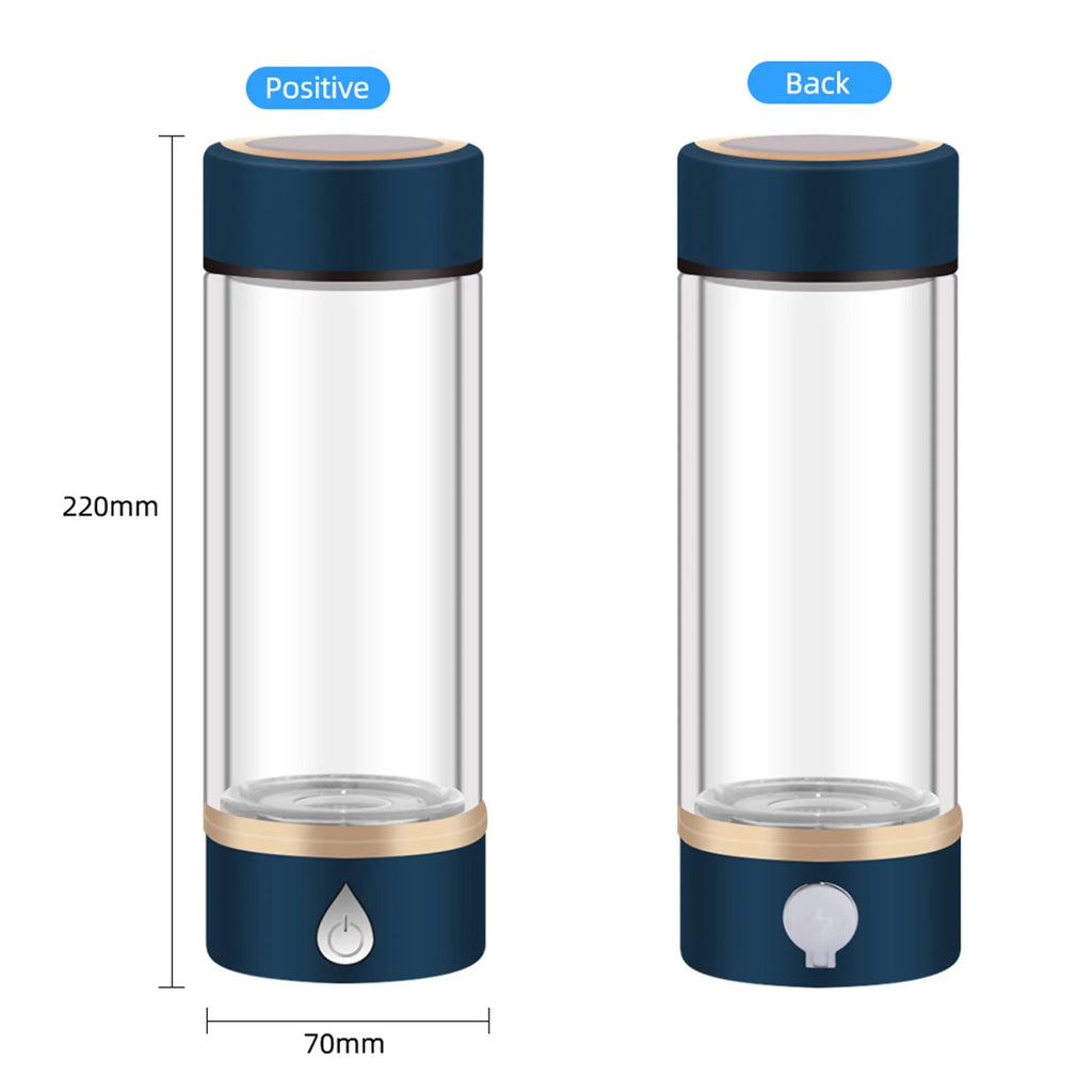 420ml Rechargeable Hydrogen Water Bottle Glass Cup A915447