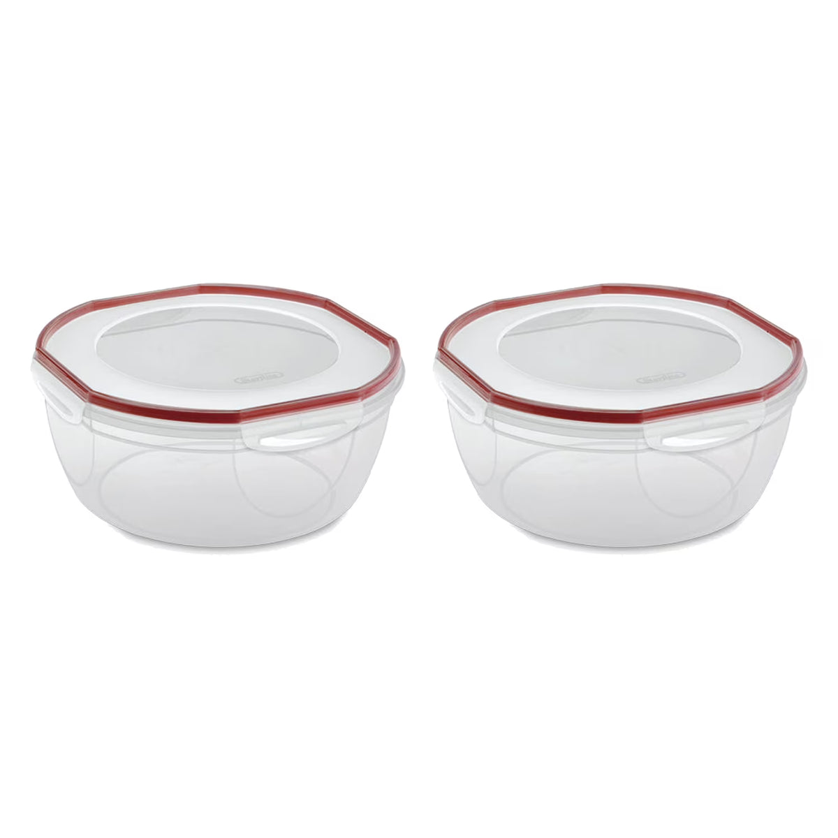 8.10 Quart Plastic Food Storage Bowl Container, 2 Pack T86374