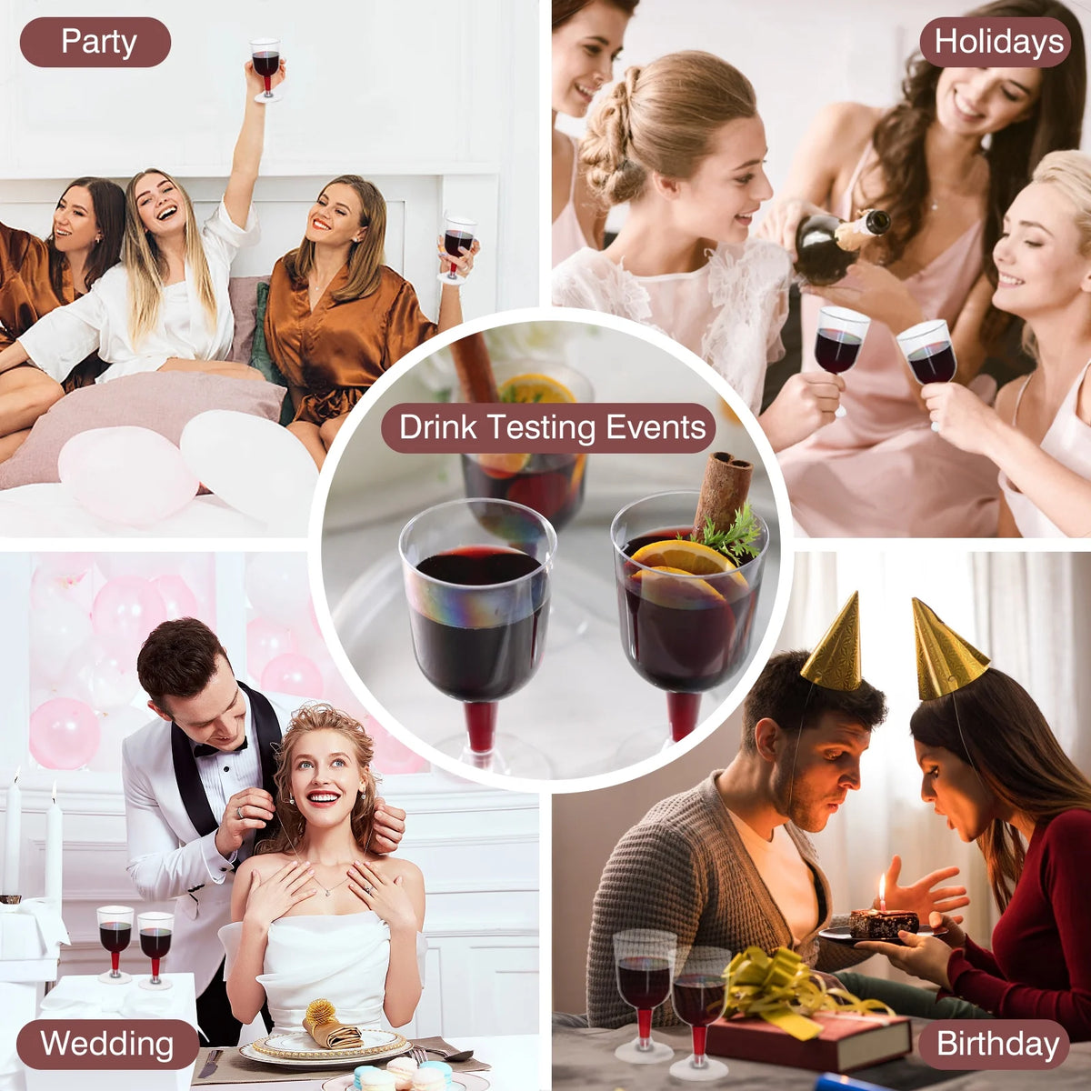 Plastic Wine Champagne Flutes E7053