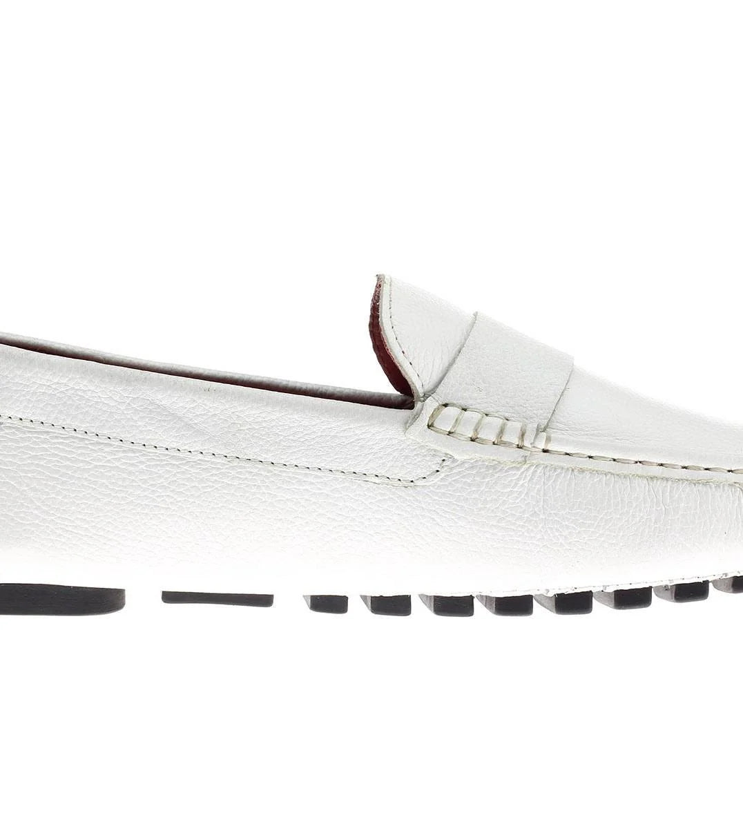 White Leather Comfort Shoes Q2353