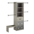 Grey Oak Kids Closet Organizer System Z269081