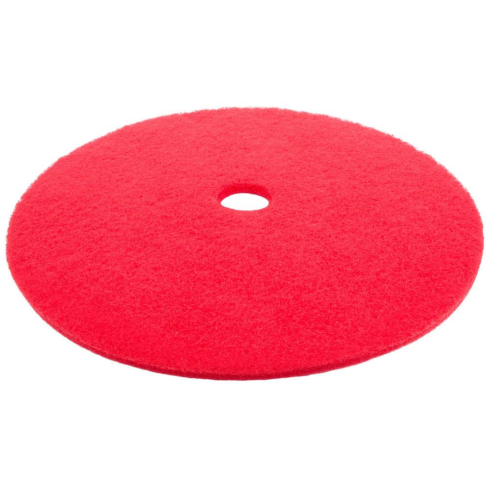 Red Buffing Floor Pad - 5/Case M37104