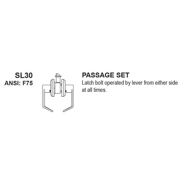 Black Passage Lever Set O97772