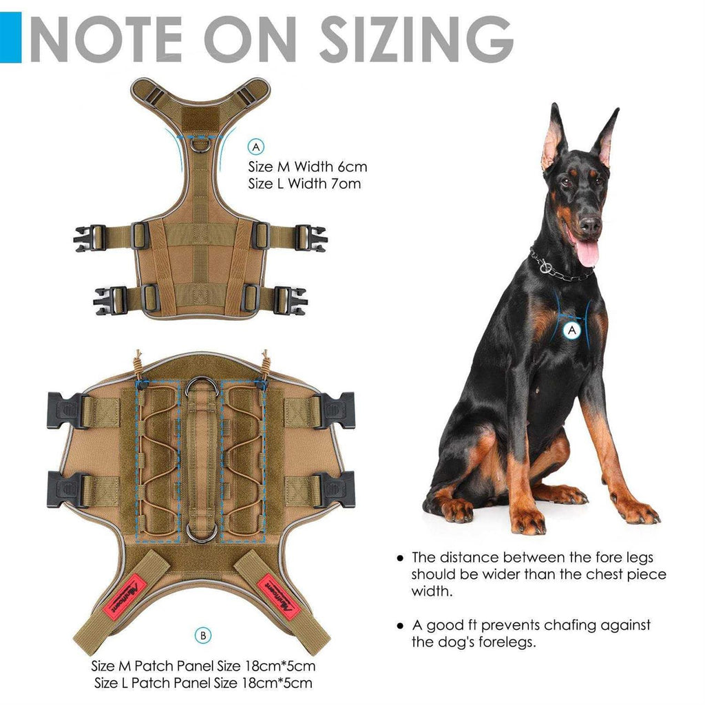 Tactical Dog Harness Reflective No Pull with Handle T651