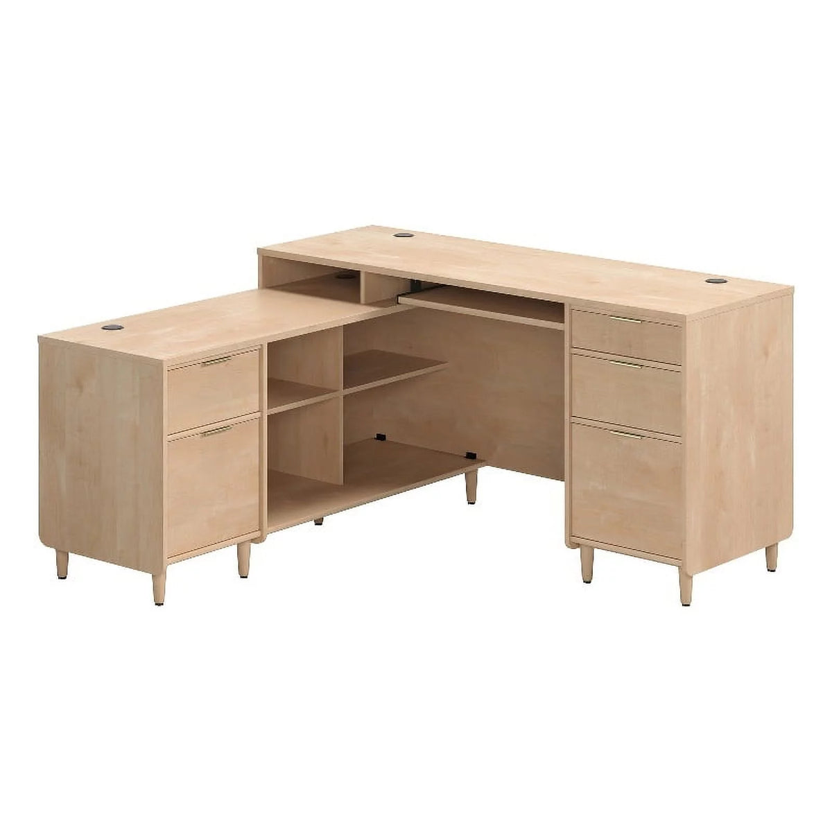 L-Shaped Engineered Wood Desk F713