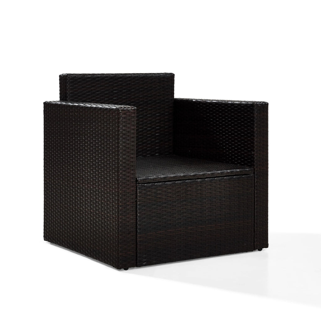 Brown Wicker Patio Arm Chair W814