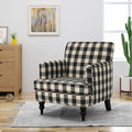 Black Tufted Fabric Club Chair H777181