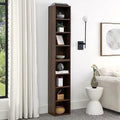 8-Tier 70.9 Inch Tall Narrow Bookshelf with Adjustable Shelves I4360