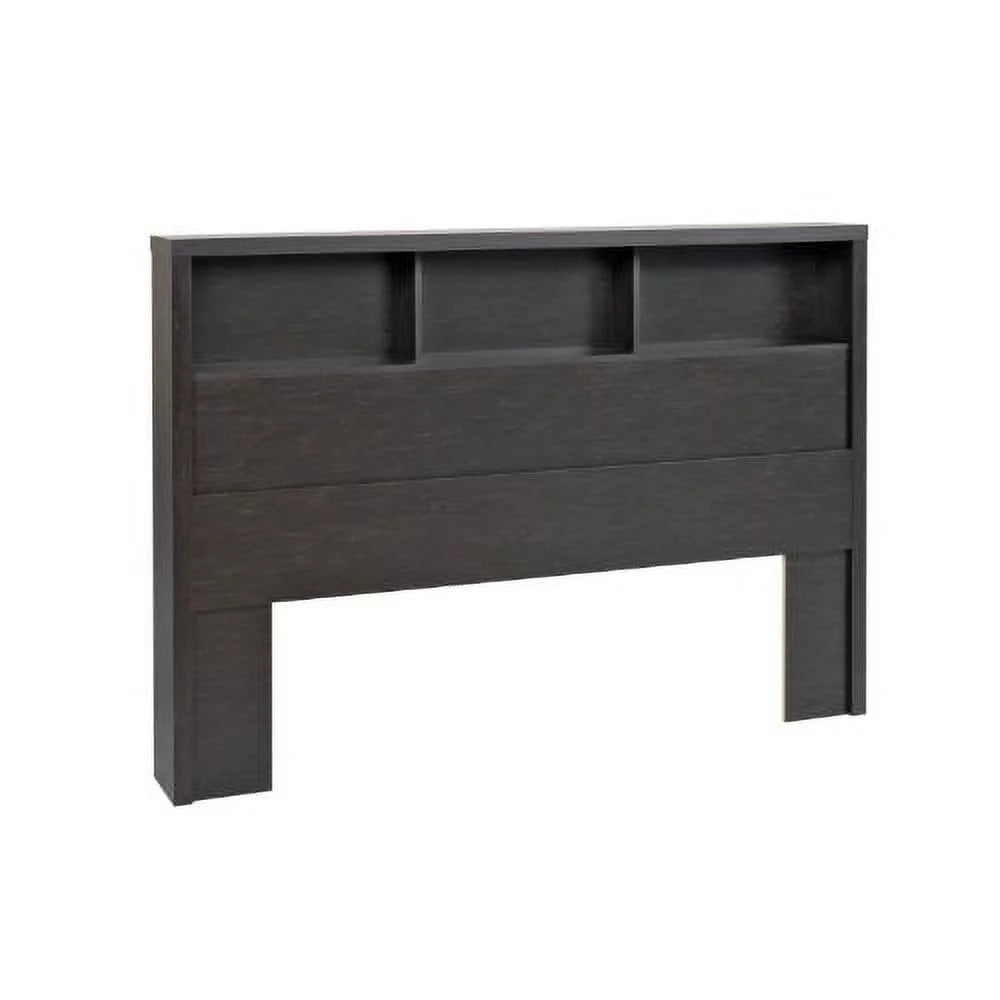 Washed Black Double Queen Storage Headboard D9745