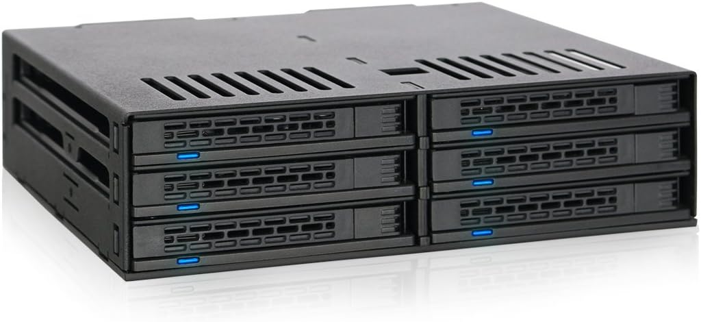 6 x 2.5" SATA HDD SSD Hot Swap Cage for External 5.25" Bay B937328