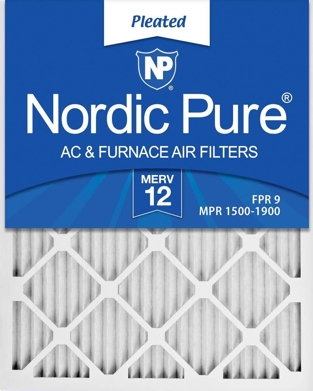 14x25x1 MERV 12 Pleated AC Furnace Air Filters 12 Pack B30874
