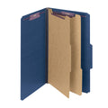 Dark Blue Legal Size Pressboard Classification Folders with Fasteners, 10/Box J2208