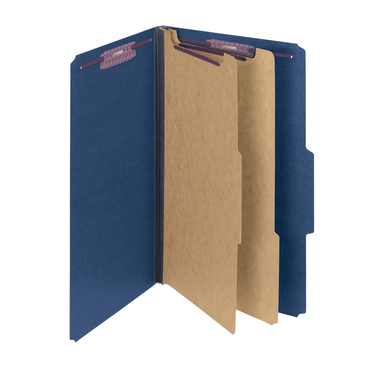 Dark Blue Legal Size Pressboard Classification Folders with Fasteners, 10/Box J2208