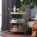 Multi Colored Stainless Steel Bar Cart U745878