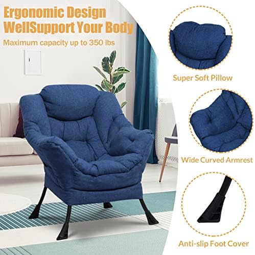 Upholstered Velvet Single Sofa Chair with Side Pocket S5066