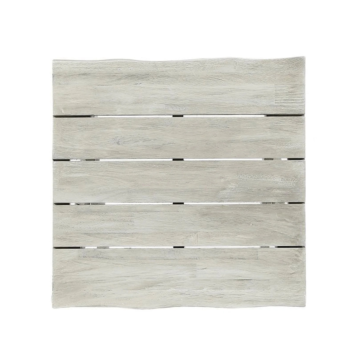 Light Gray Acacia Wood Outdoor Side Table U3165