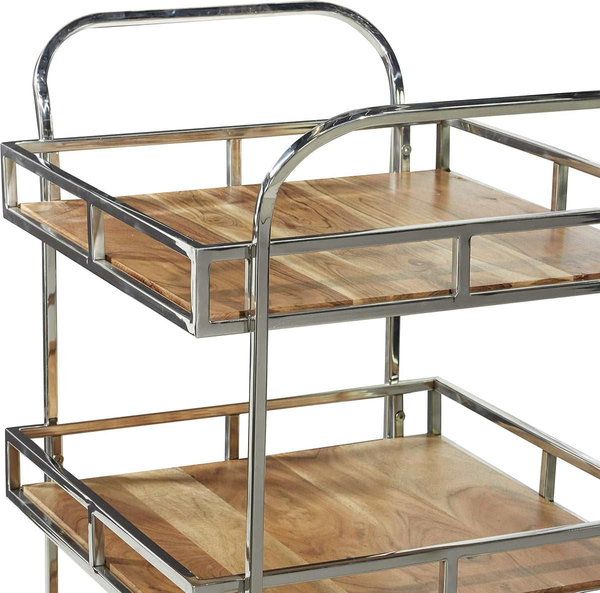 Multi Colored Stainless Steel Bar Cart U745878