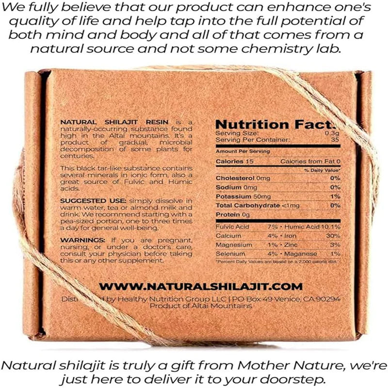 10 Gram Shilajit Resin with Fulvic Acid & Trace Minerals B712774