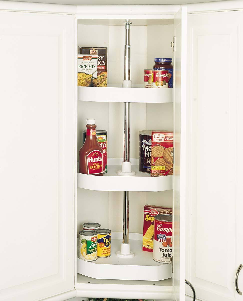 Almond Polymer 3-Shelf Lazy Susan Q857