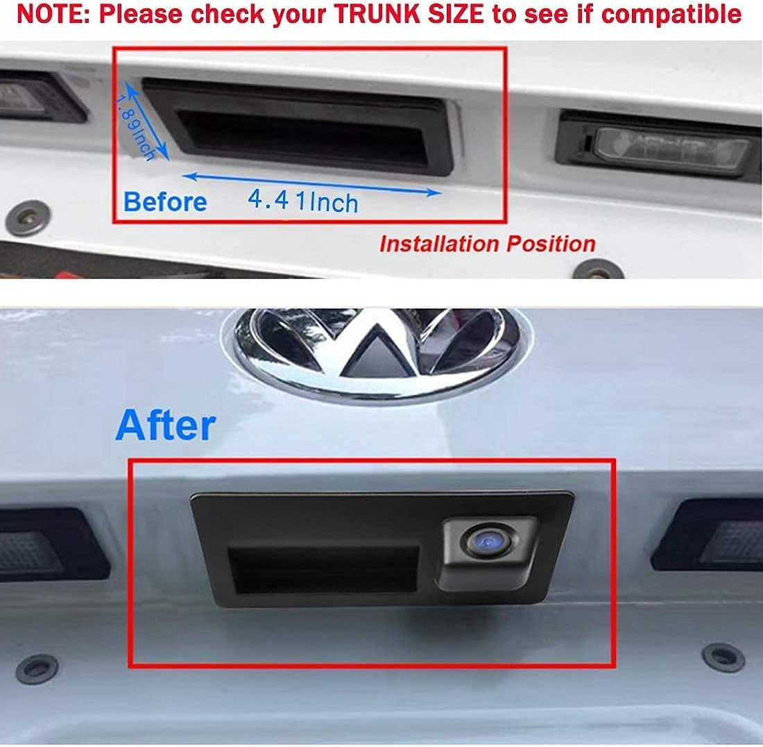 Trunk Handle Backup Camera with Moving Guide Line and 5 AHD TFT LCD Screen Monitor Pack of 2 C91111