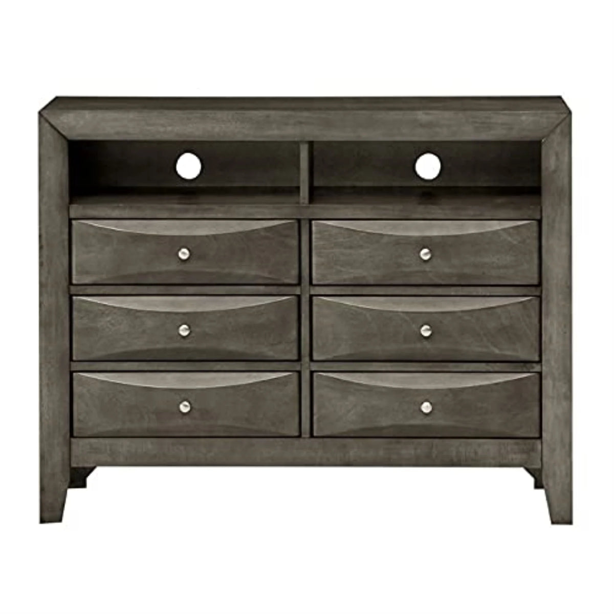 Gray 6 Drawer TV Stand I197