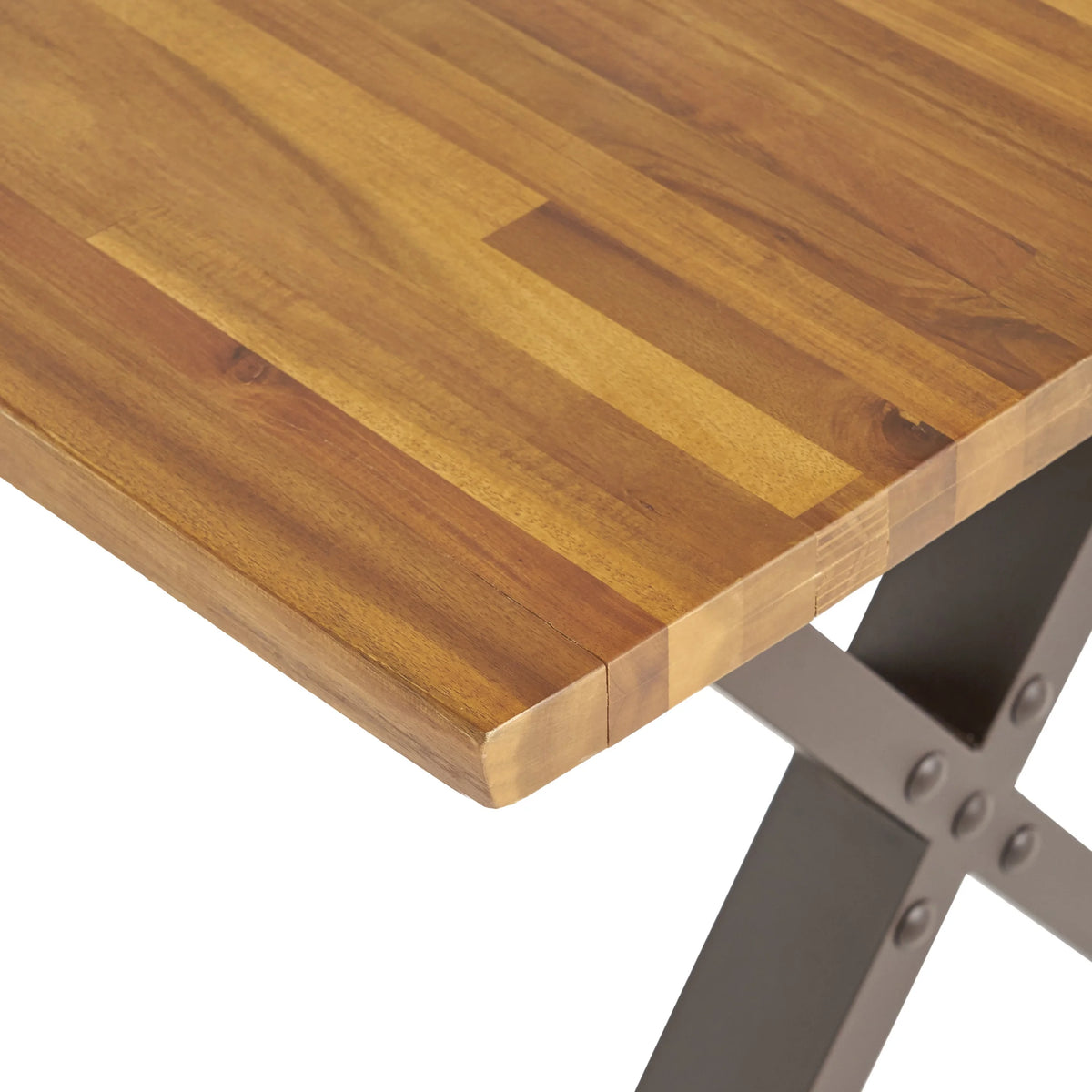 Acacia Desk with Iron Legs K9080