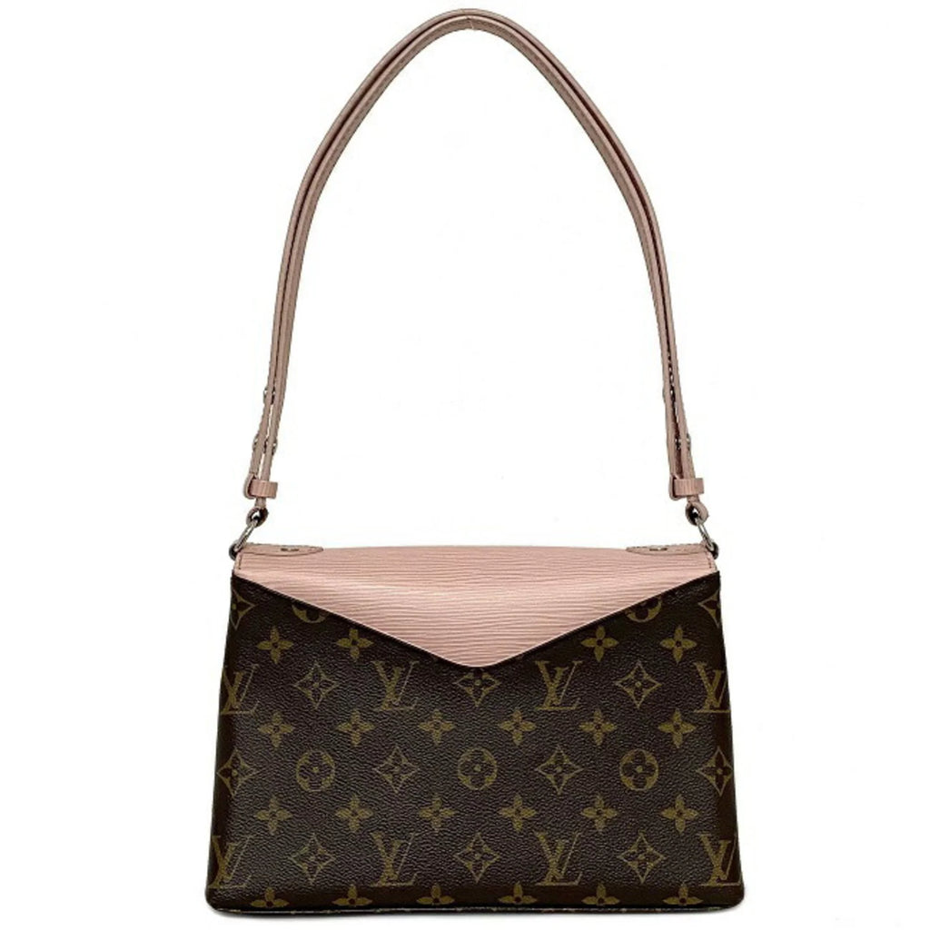 Pink Brown Monogram Leather Handbag S25064