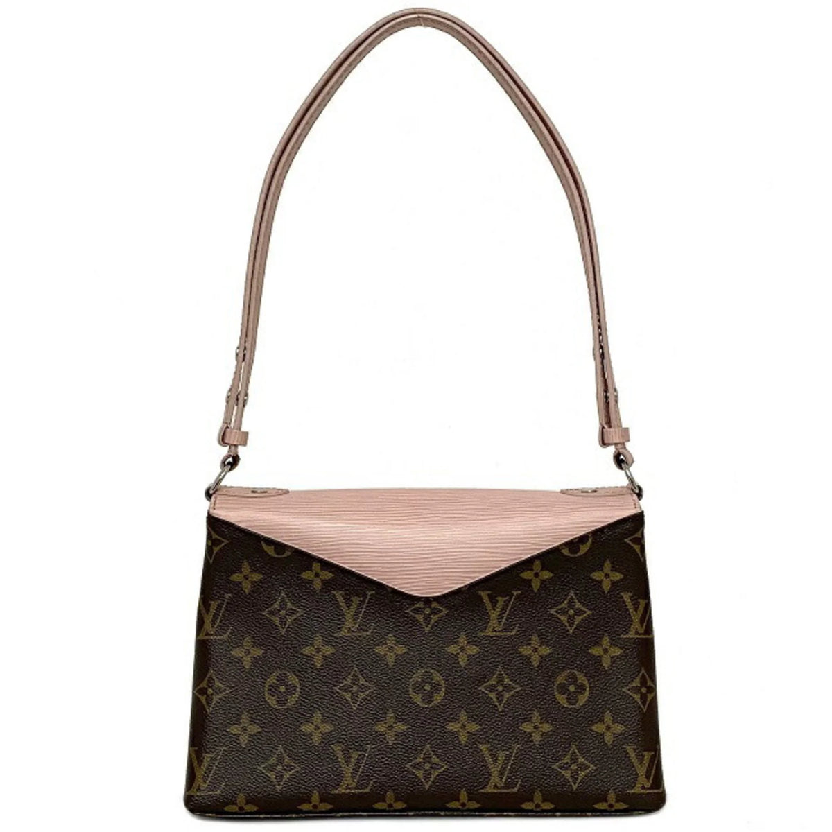 Pink Brown Monogram Leather Handbag S25064