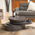 Oval Rotating Wood Coffee Table R451363
