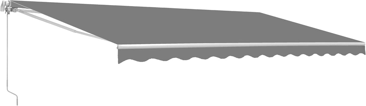 Red/White Stripe Retractable Motorized Patio Awning, 20' x 10' X2369