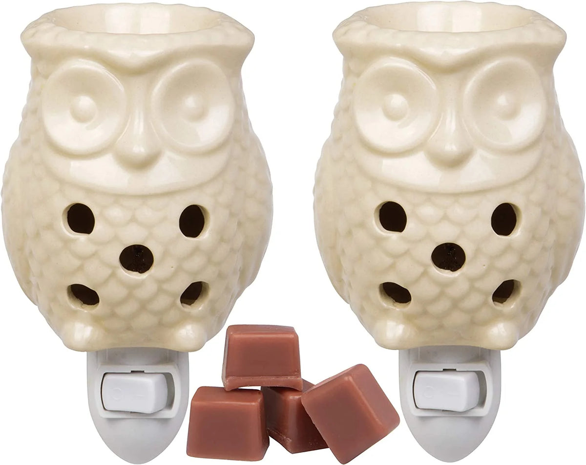 Electric Mini Owl Candle Warmers, 2 Wax & Tart Warmer R1718