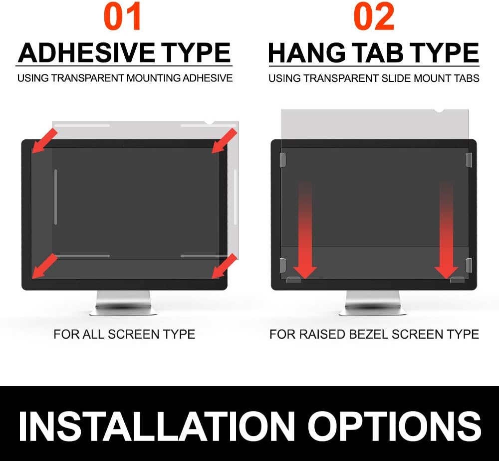20 Inch Monitor Privacy Screen Filter for 4:3 Widescreen Display, Pack of 2 Y171