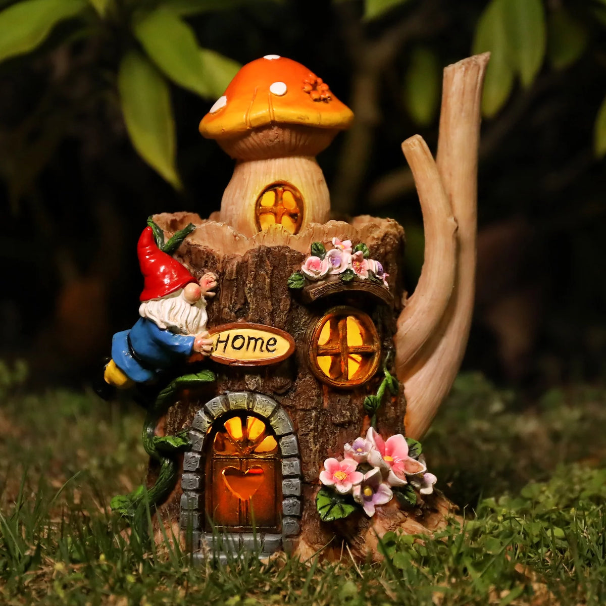 Garden Gnome Statue with LED Light L3464