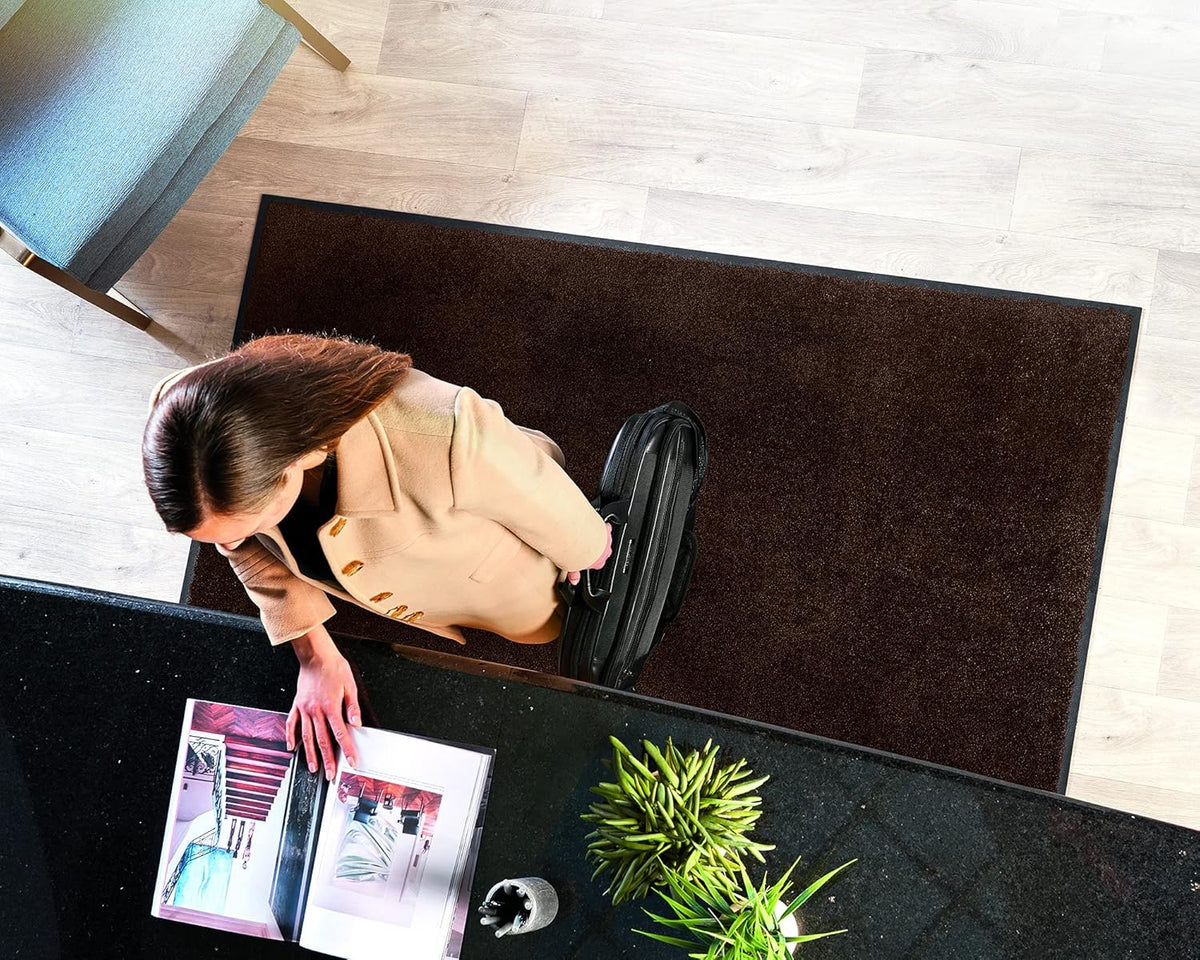 45 W x 95 L Navy Nylon Entrance Floor Mat with Rubber Backing M114600