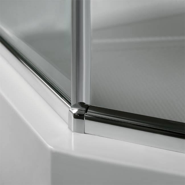 Frameless Neo-Angle Shower Enclosure with Low-Profile Base D36007