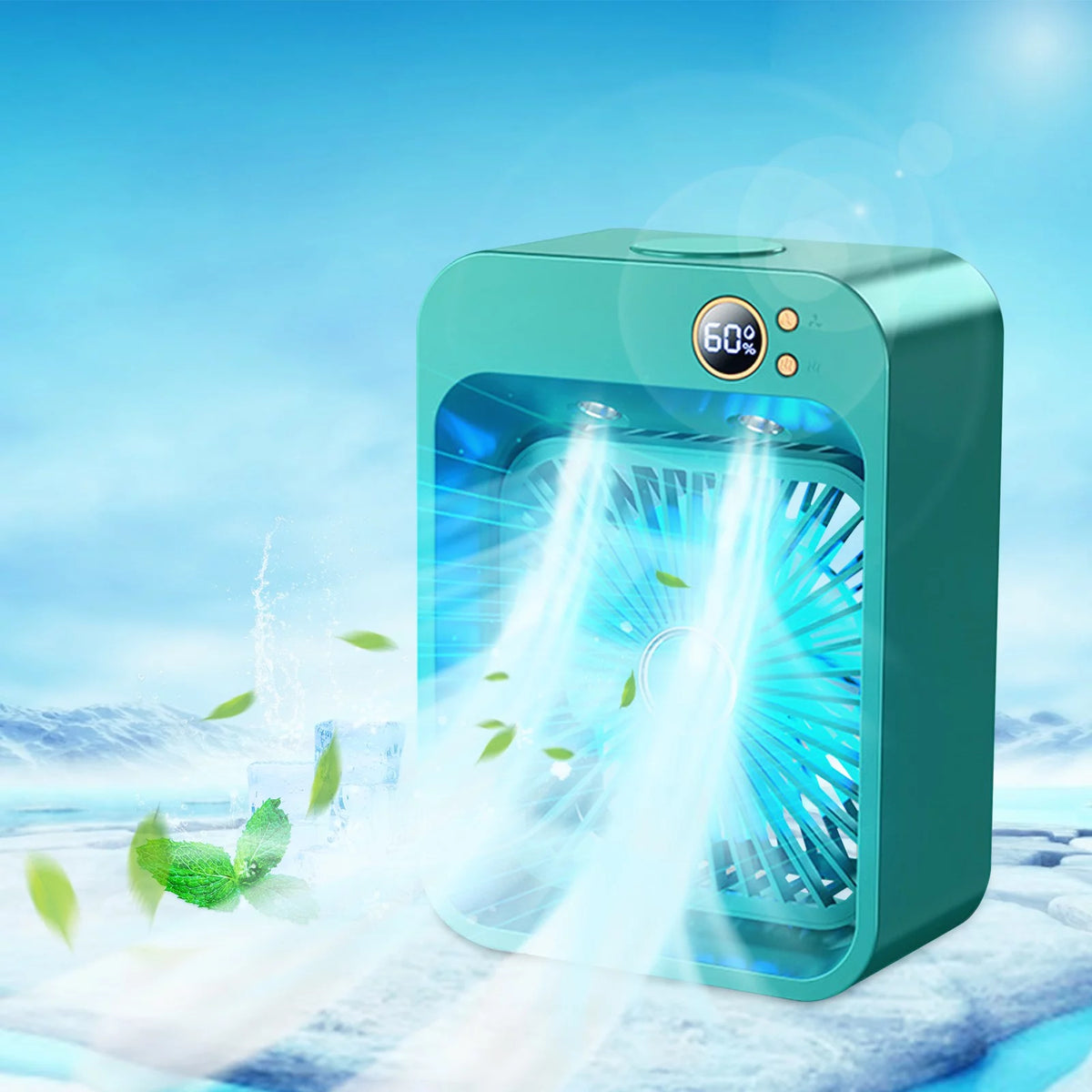 USB Mini Cooler Purification and Humidification Refrigeration Fan B673