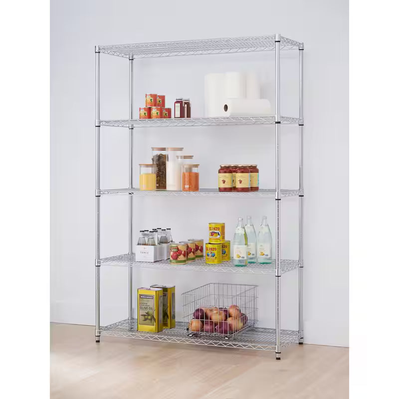 5-Tier Heavy Duty Steel Wire Shelving Unit Q808