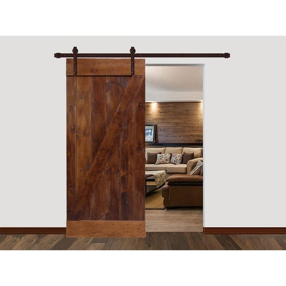 24 in. x 84 in. Knotty Pine Wood Interior Sliding Barn Door Slab T154356