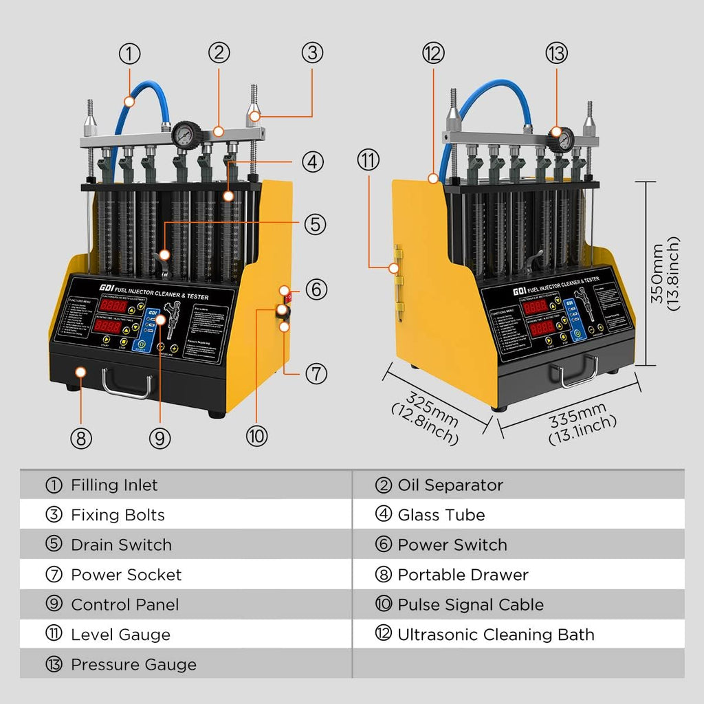 110V/220V Fuel Injector Cleaner & Tester P59470