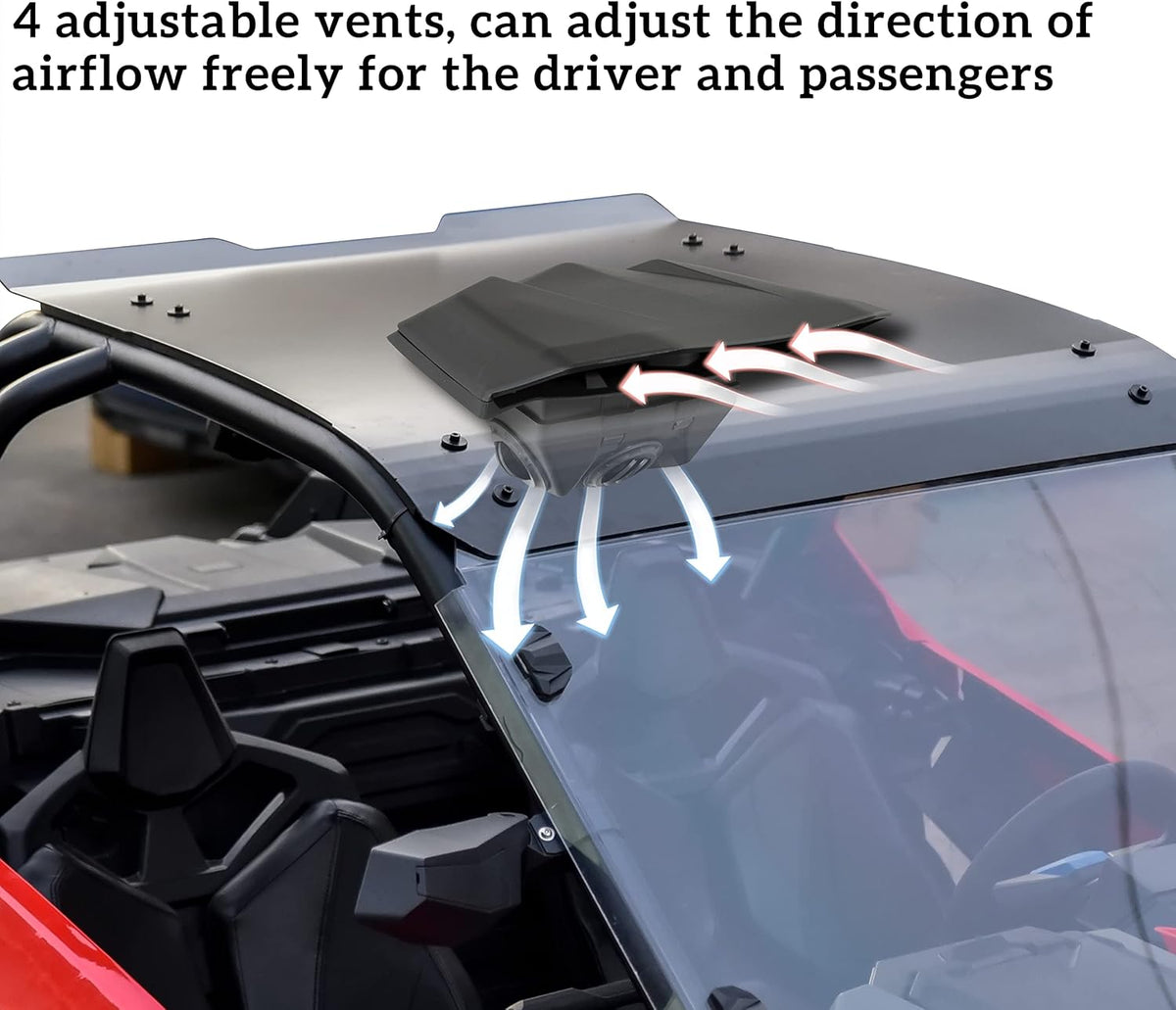 Flat Aluminum Roof Ram Air Kit C66463
