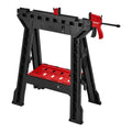 Polypropylene Folding Sawhorse with Bar Clamp D380