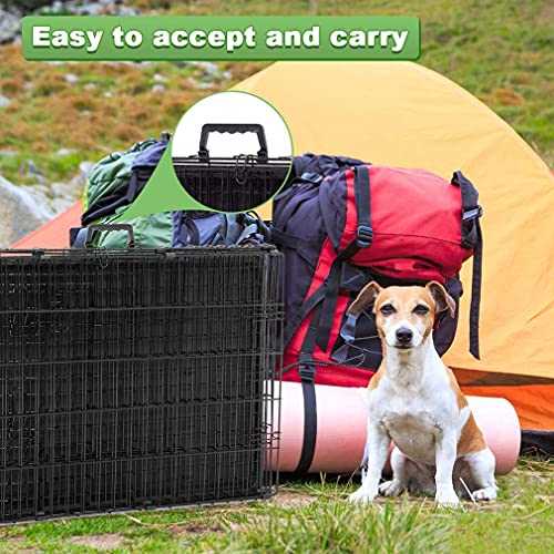 24-48 Inch Folding Wire Dog Crate with Double-Door K618