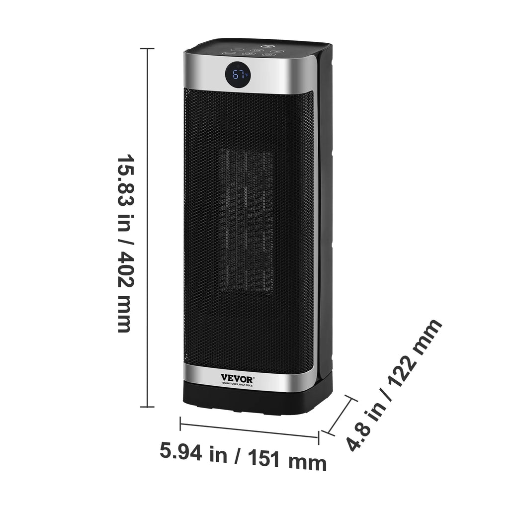 1500W Electric Fan Forced Portable Space Heater 16 in N442