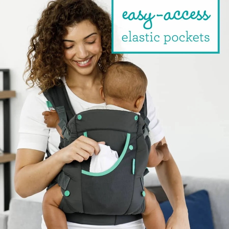 Gray Multi-Pocket Baby Carrier A544