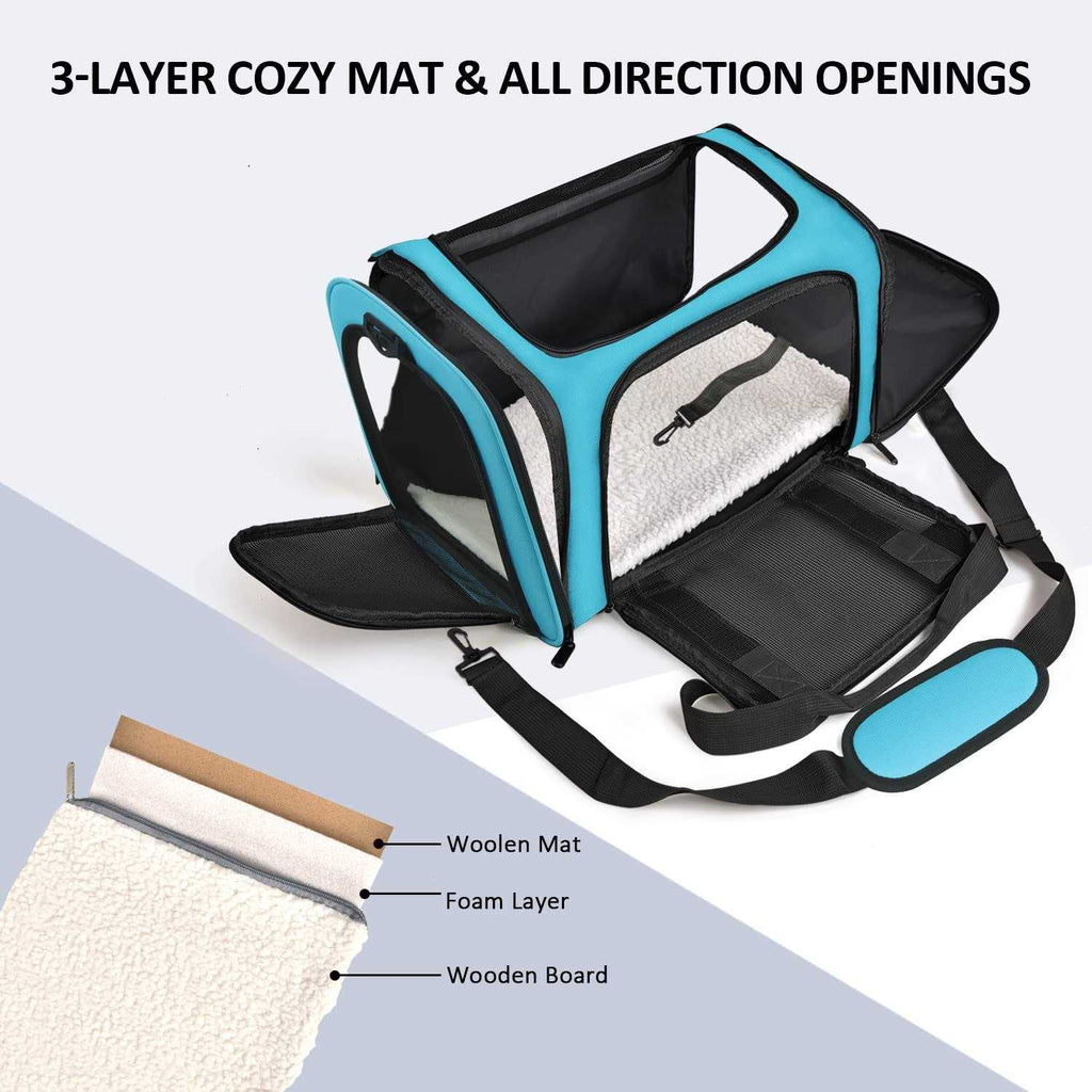 Cat Dog Pet Carrier for Small Medium Cats up to 15 Lbs U954389